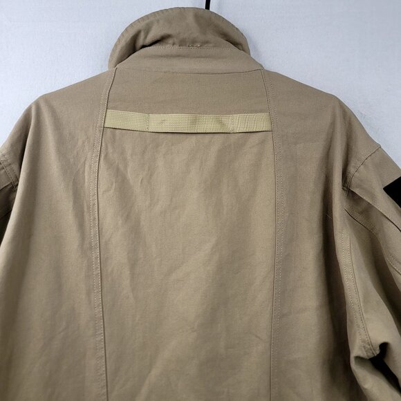 Mens Kahki 2XL Military Tactical Utility Jacket Gorpcore Multiple Pockets Straps - Picture 8 of 16